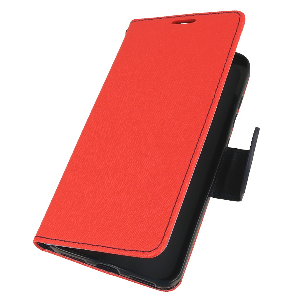 Pokrowiec etui z klapk na magnes Fancy Case czerwono-granatowe Xiaomi Pocophone F1