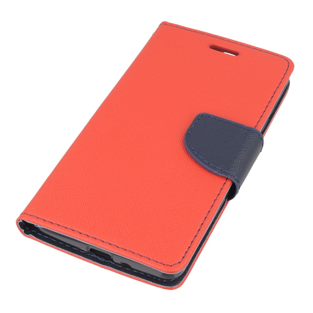 Pokrowiec etui z klapk na magnes Fancy Case czerwono-granatowe Xiaomi Redmi 3 Pro / 2