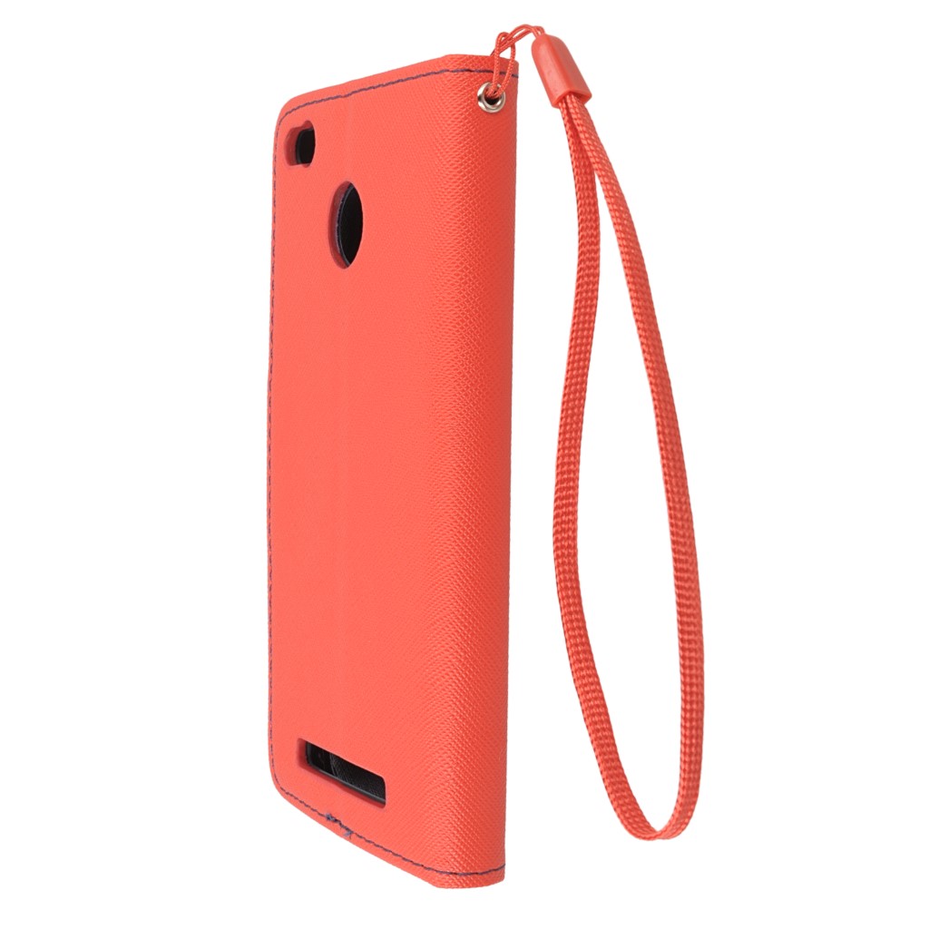 Pokrowiec etui z klapk na magnes Fancy Case czerwono-granatowe Xiaomi Redmi 3s / 6
