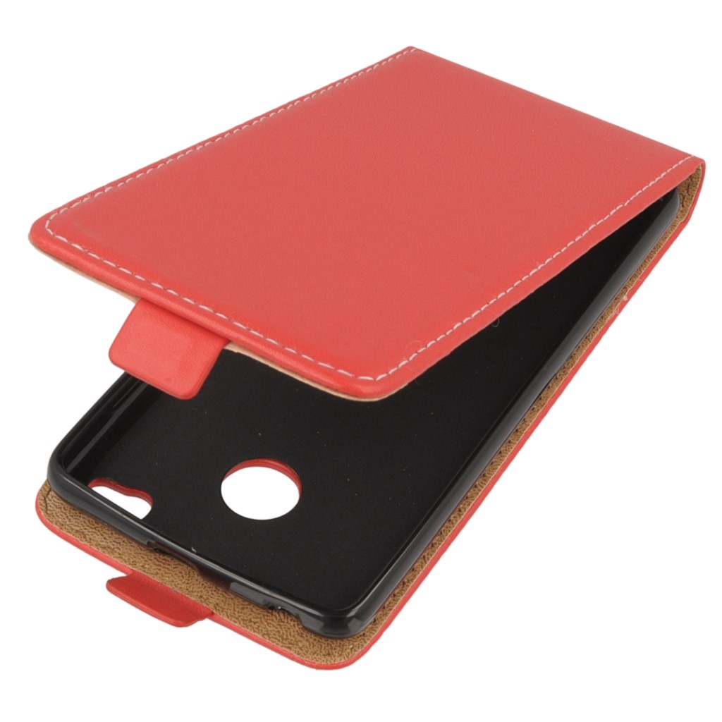 Pokrowiec z klapk na magnes Prestige Slim Flexi czerwony Xiaomi Redmi 3s