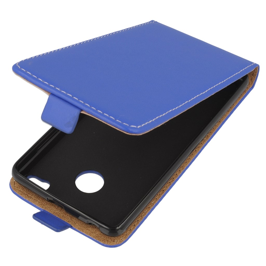 Pokrowiec z klapk na magnes Prestige Slim Flexi niebieski Xiaomi Redmi 3 Pro