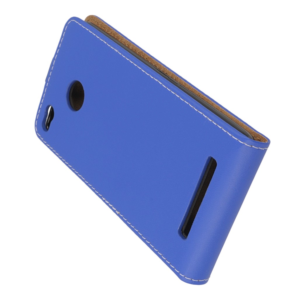 Pokrowiec z klapk na magnes Prestige Slim Flexi niebieski Xiaomi Redmi 3s / 4