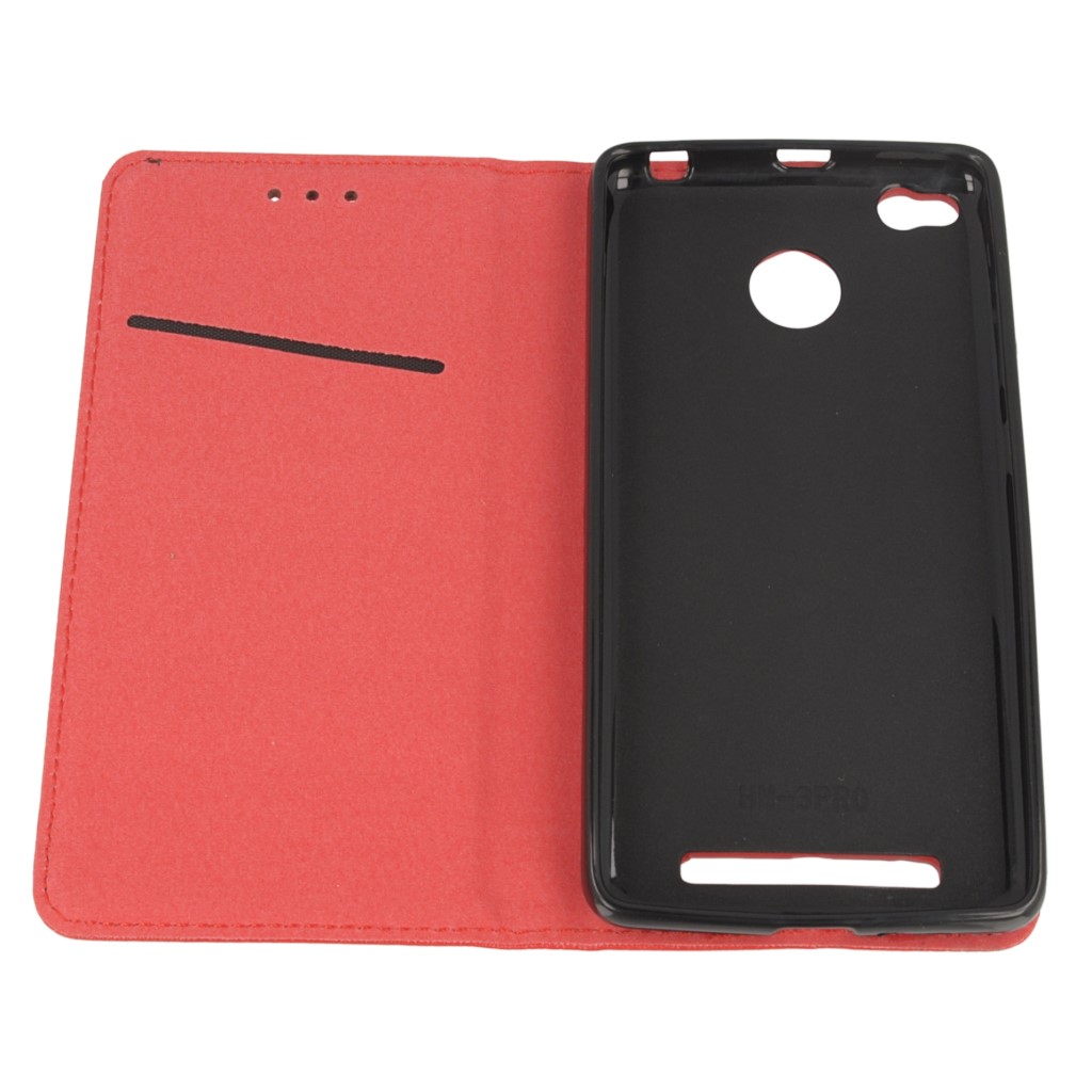 Pokrowiec etui z klapk Magnet Book czerwone Xiaomi Redmi 3s / 9
