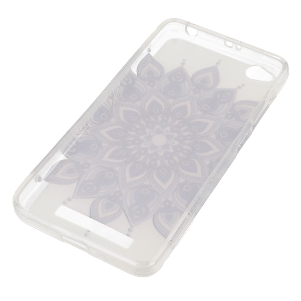 Pokrowiec etui silikonowe wzr Kwiat Mandala niebieski Xiaomi Redmi 4A / 3