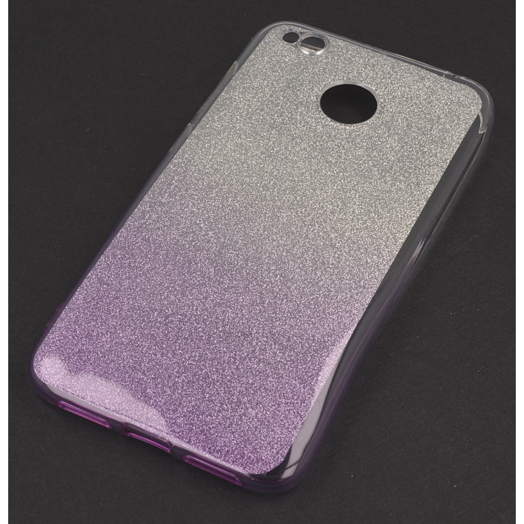 Pokrowiec etui z brokatem Bling Ombre fioletowe Xiaomi Redmi 4X