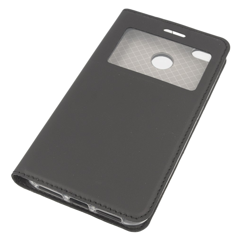 Pokrowiec etui Smart Look Cover z okienkiem czarne Xiaomi Redmi 4X / 2