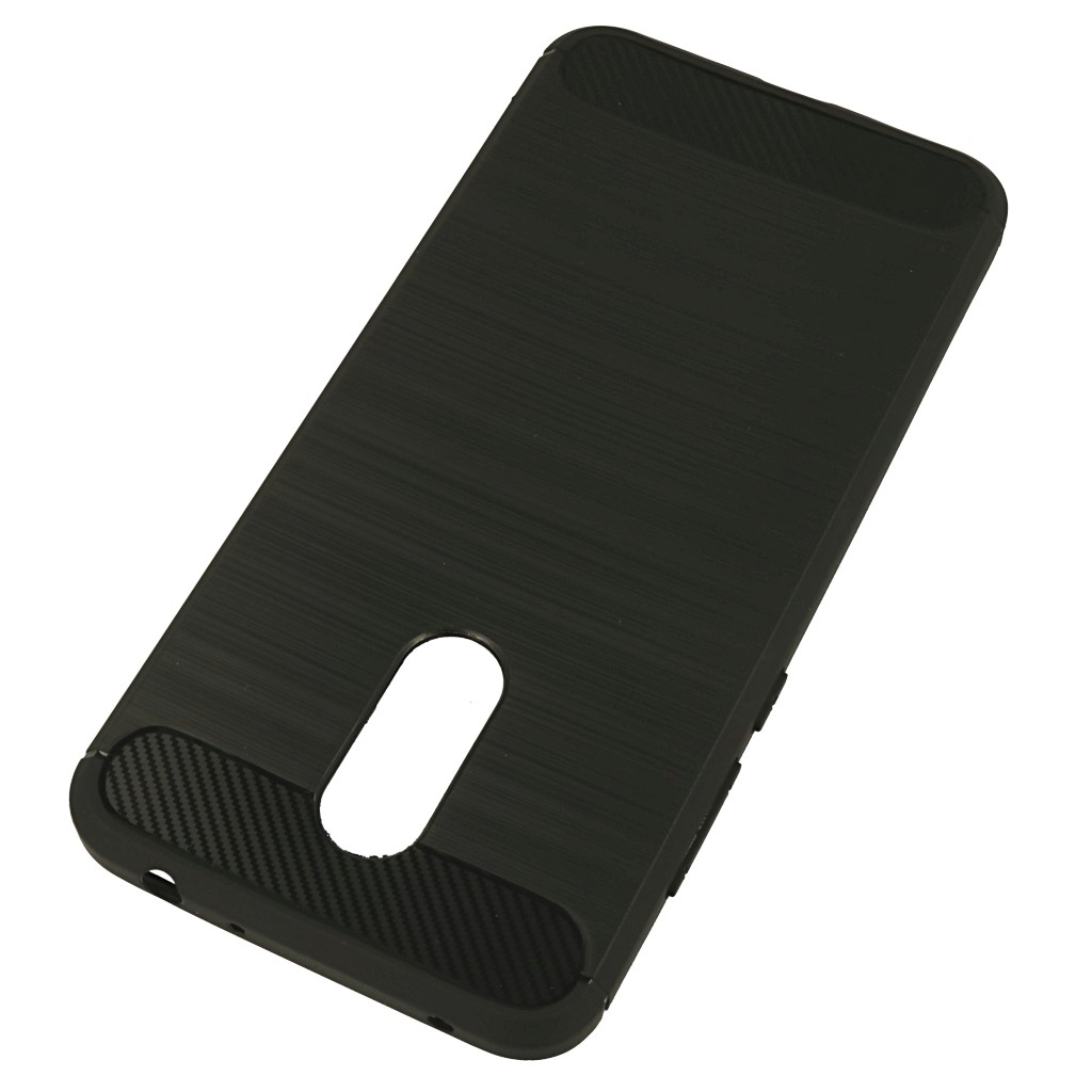 Pokrowiec etui pancerne Karbon Case czarne Xiaomi Redmi 5 Plus / 3