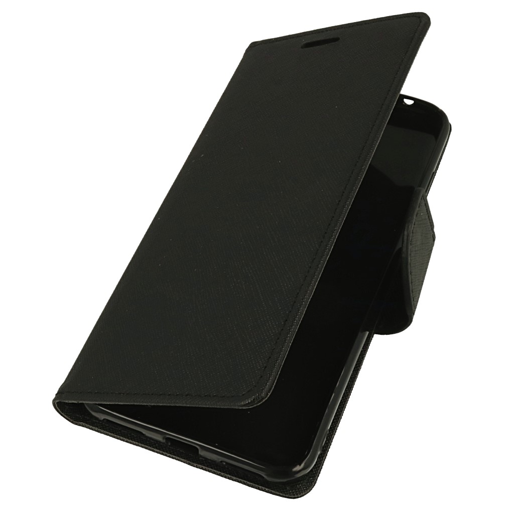 Pokrowiec etui z klapk na magnes Fancy Case czarne Xiaomi Redmi 5 Plus