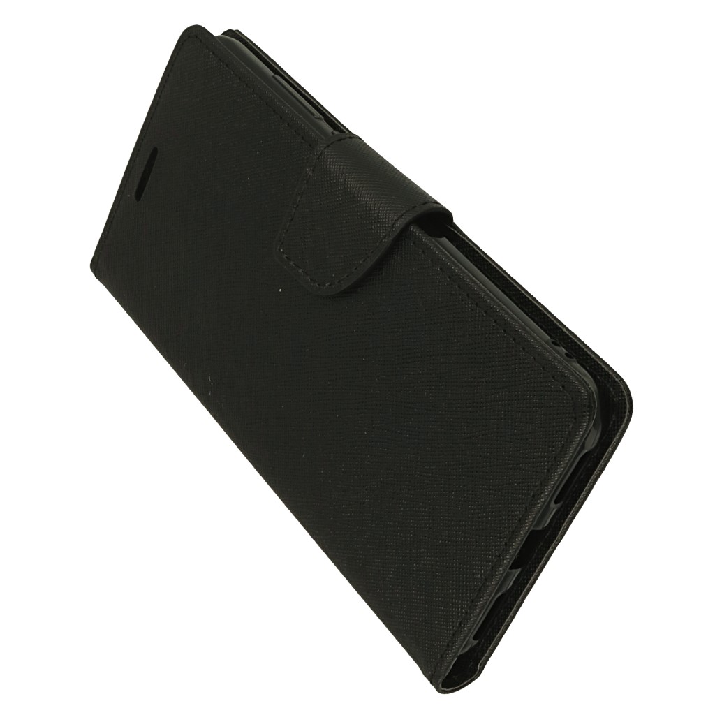 Pokrowiec etui z klapk na magnes Fancy Case czarne Xiaomi Redmi 5 Plus / 5