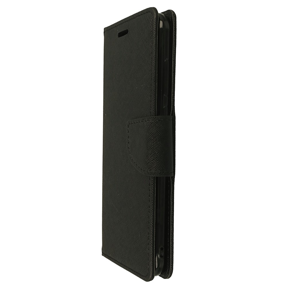 Pokrowiec etui z klapk na magnes Fancy Case czarne Xiaomi Redmi 5 Plus / 7
