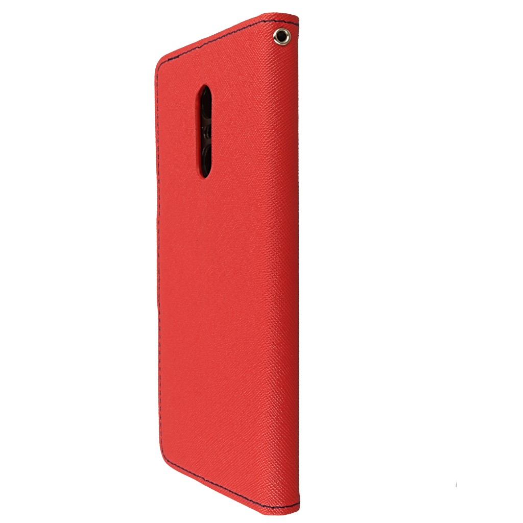 Pokrowiec etui z klapk na magnes Fancy Case czerwono-granatowe Xiaomi Redmi 5 Plus / 8