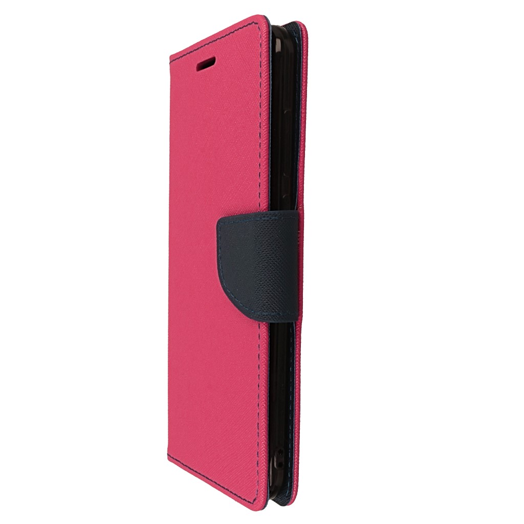 Pokrowiec etui z klapk na magnes Fancy Case rowo-granatowe Xiaomi Redmi 5 Plus / 7