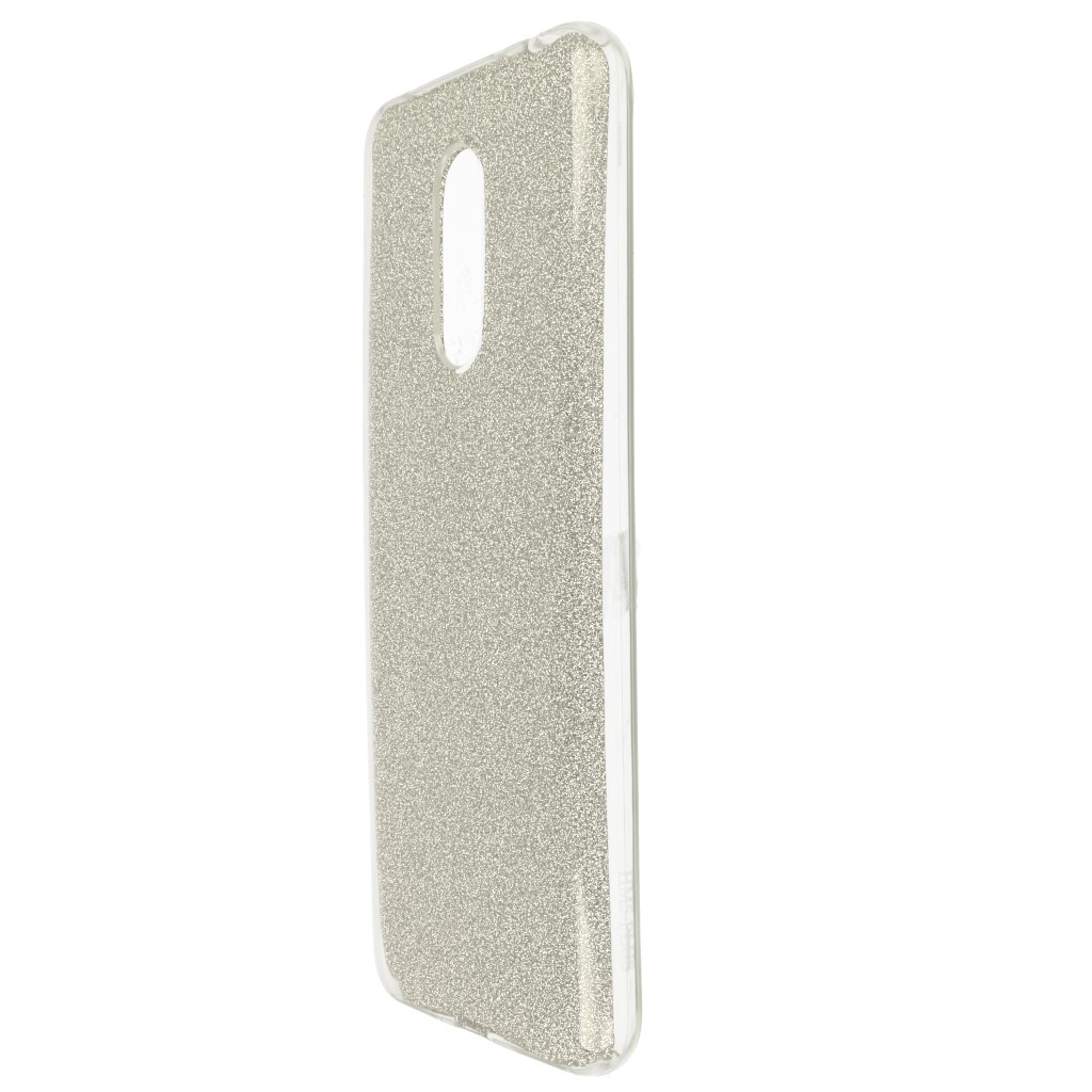 Pokrowiec etui z brokatem Bling Ombre srebrne Xiaomi Redmi 5 Plus / 6