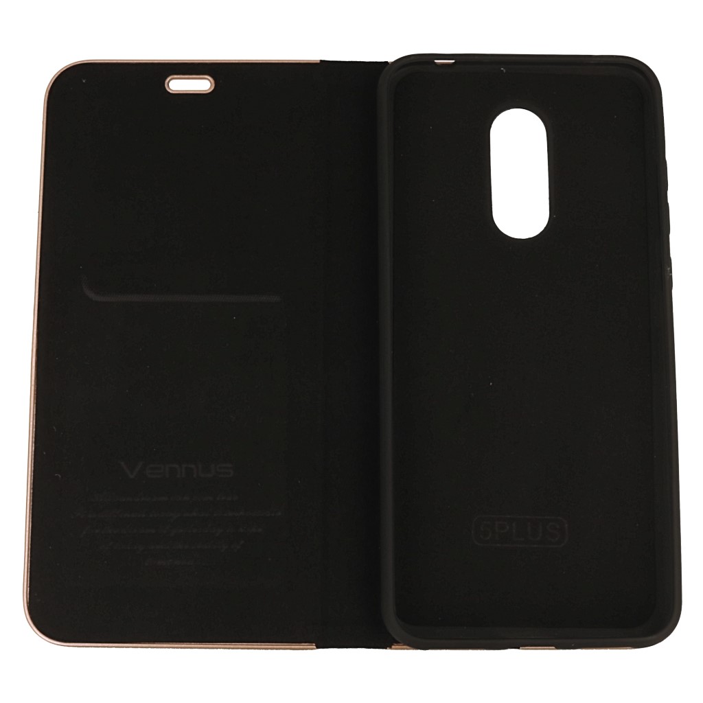 Pokrowiec etui Portfelowe z ramk Vennus Book czarne Xiaomi Redmi 5 Plus / 7
