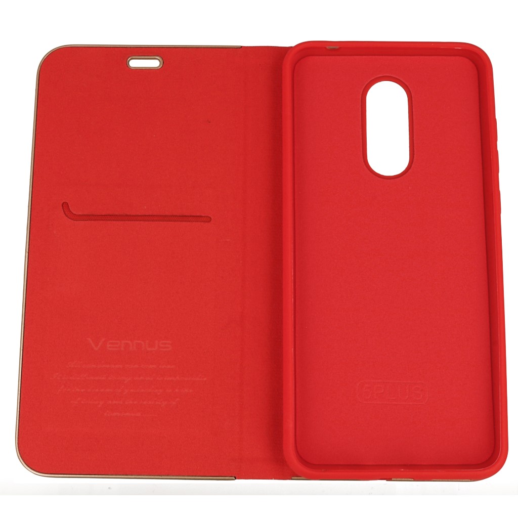 Pokrowiec etui Portfelowe z ramk Vennus Book czerwone Xiaomi Redmi 5 Plus / 2