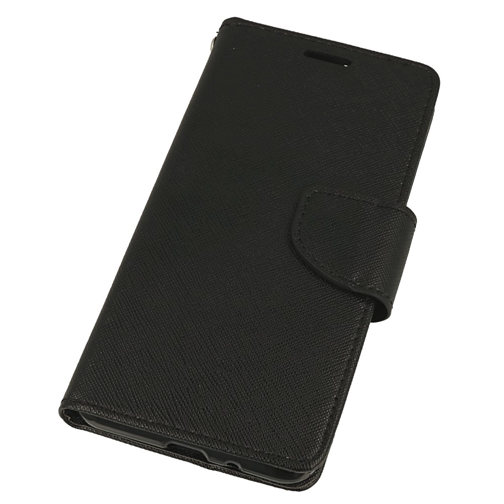 Pokrowiec etui z klapk na magnes Fancy Case czarne Xiaomi Redmi 6A / 2