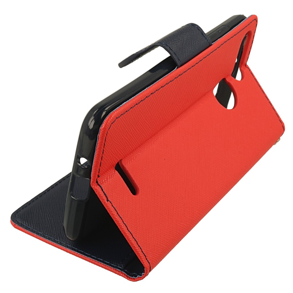 Pokrowiec etui z klapk na magnes Fancy Case czerwono-granatowe Xiaomi Redmi 6A / 3