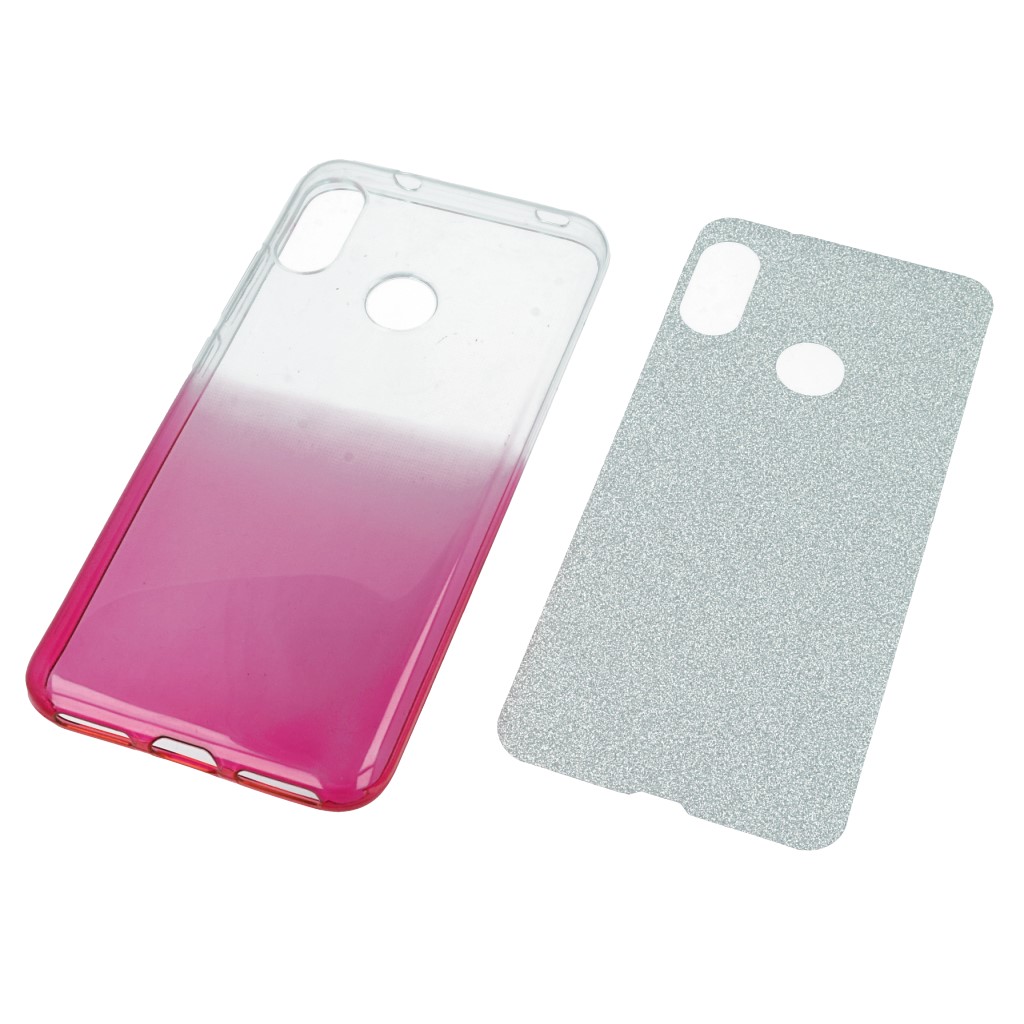 Pokrowiec etui z brokatem Bling Ombre różowe Xiaomi Mi A2 Lite / 2