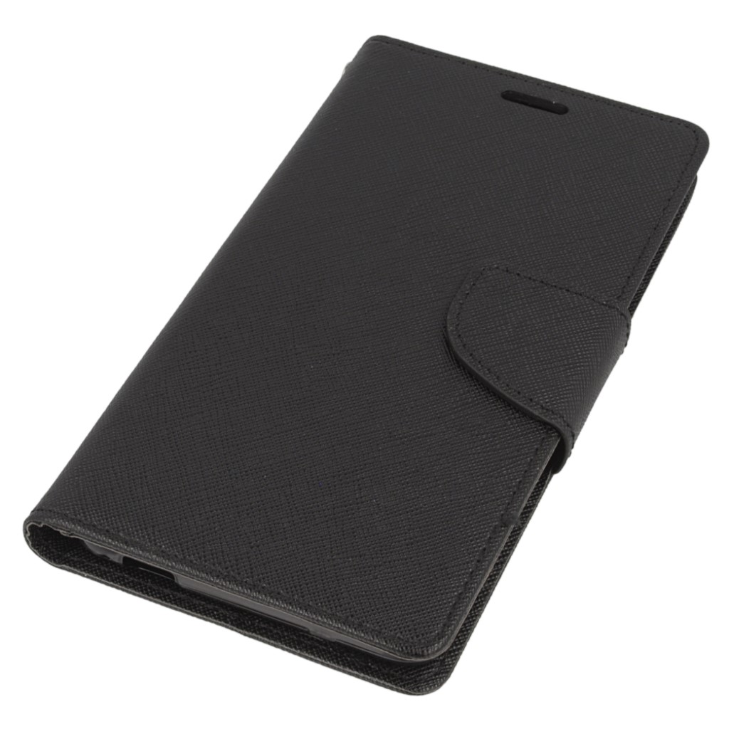 Pokrowiec etui z klapk na magnes Fancy Case czarne Xiaomi Redmi Note 3 Pro / 2