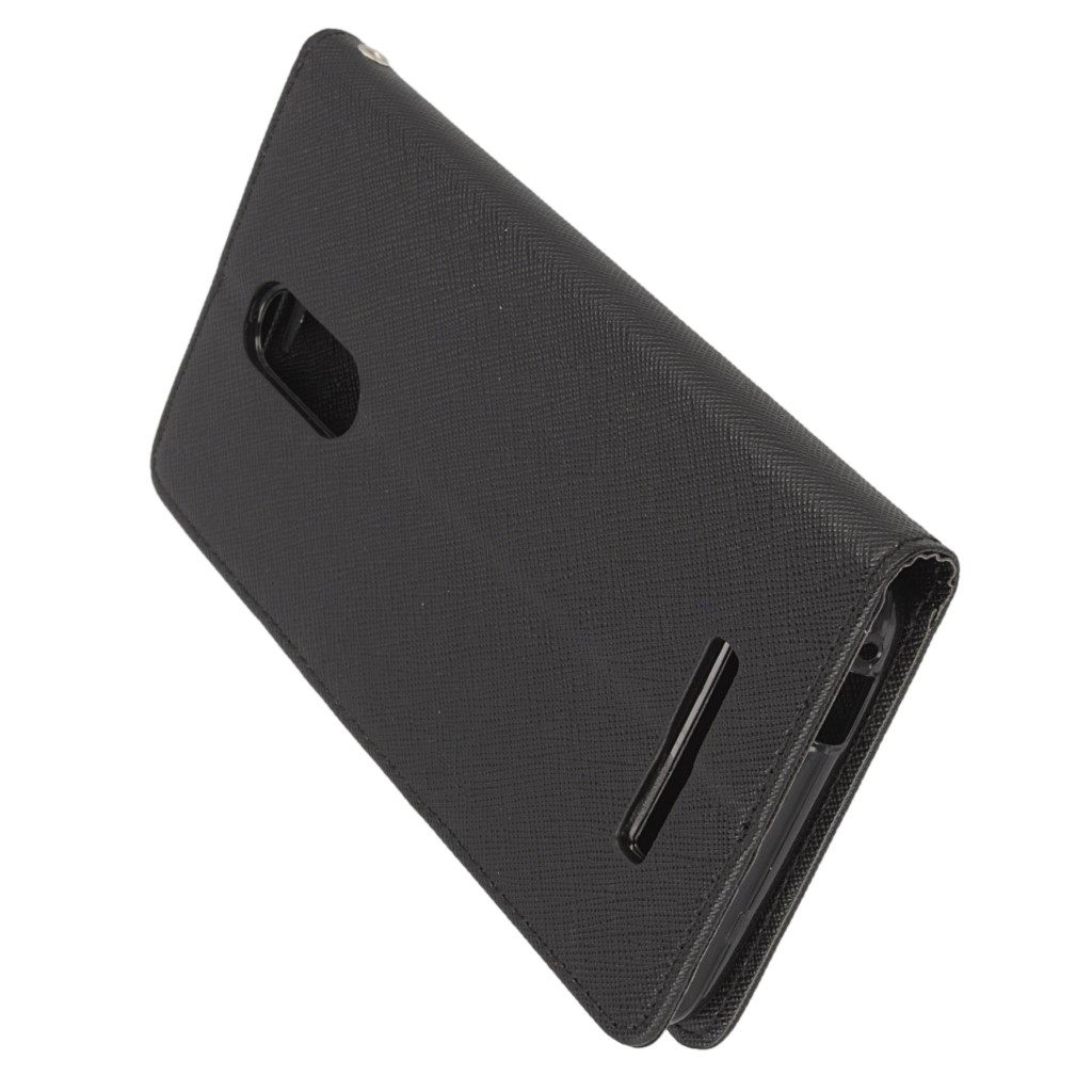 Pokrowiec etui z klapk na magnes Fancy Case czarne Xiaomi Redmi Note 3 Pro / 5