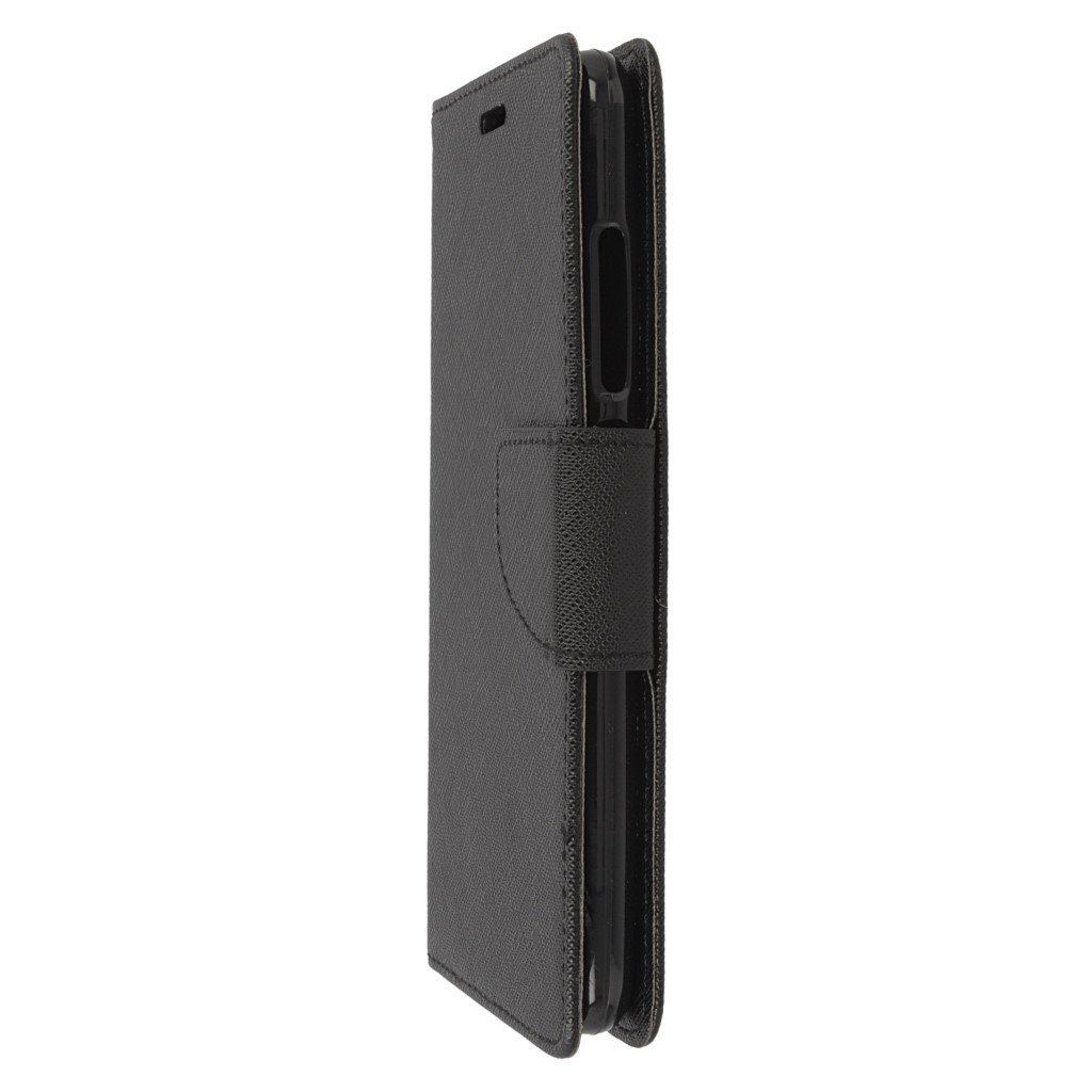 Pokrowiec etui z klapk na magnes Fancy Case czarne Xiaomi Redmi Note 3 Pro / 7