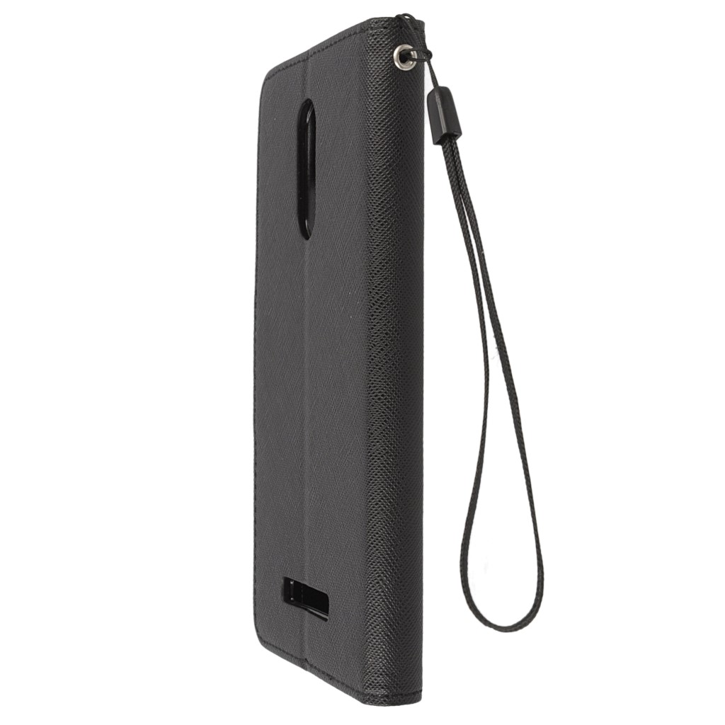 Pokrowiec etui z klapk na magnes Fancy Case czarne Xiaomi Redmi Note 3 Pro / 8