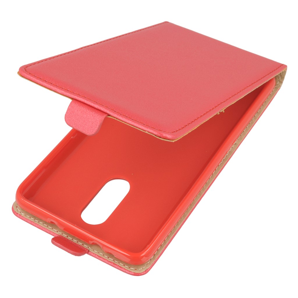 Pokrowiec z klapk na magnes Prestige Slim Flexi czerwony Xiaomi Redmi Note 3