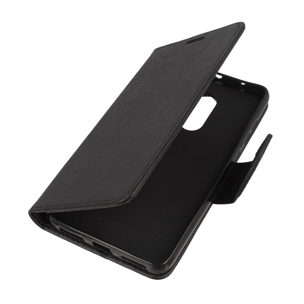 Pokrowiec etui z klapk na magnes Fancy Case czarne Xiaomi Redmi Note 4X