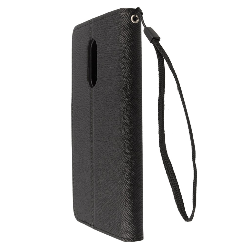 Pokrowiec etui z klapk na magnes Fancy Case czarne Xiaomi Redmi Note 4X / 6