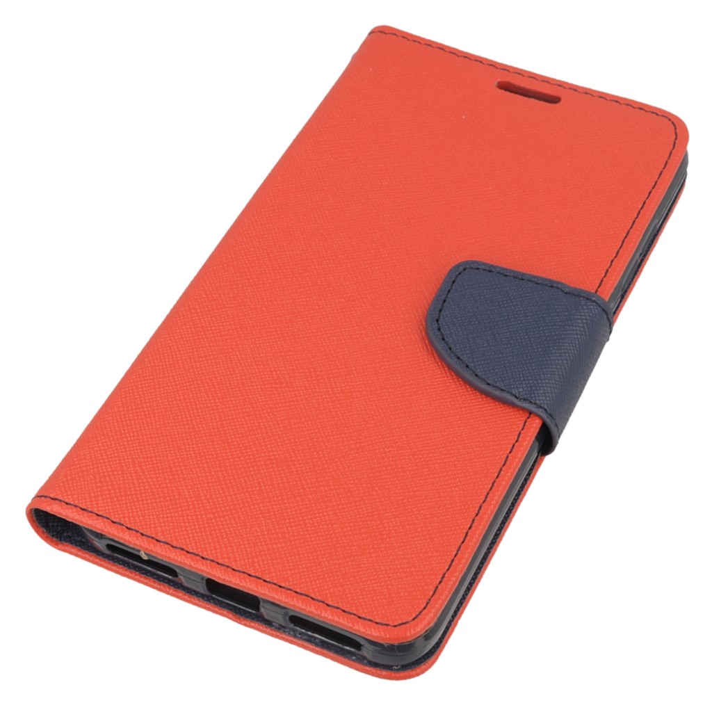 Pokrowiec etui z klapk na magnes Fancy Case czerwono-granatowe Xiaomi Redmi Note 4X / 2