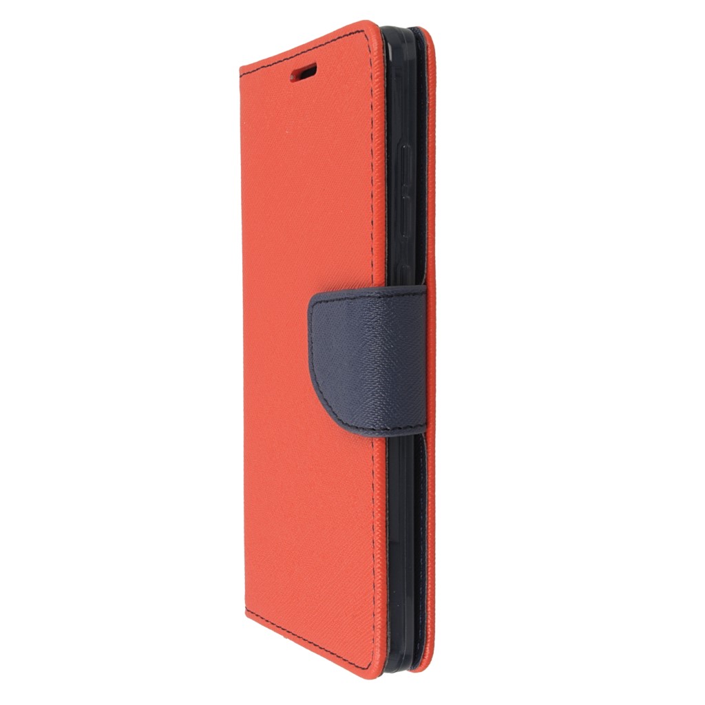 Pokrowiec etui z klapk na magnes Fancy Case czerwono-granatowe Xiaomi Redmi Note 4X / 5