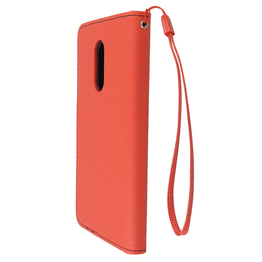 Pokrowiec etui z klapk na magnes Fancy Case czerwono-granatowe Xiaomi Redmi Note 4X / 6