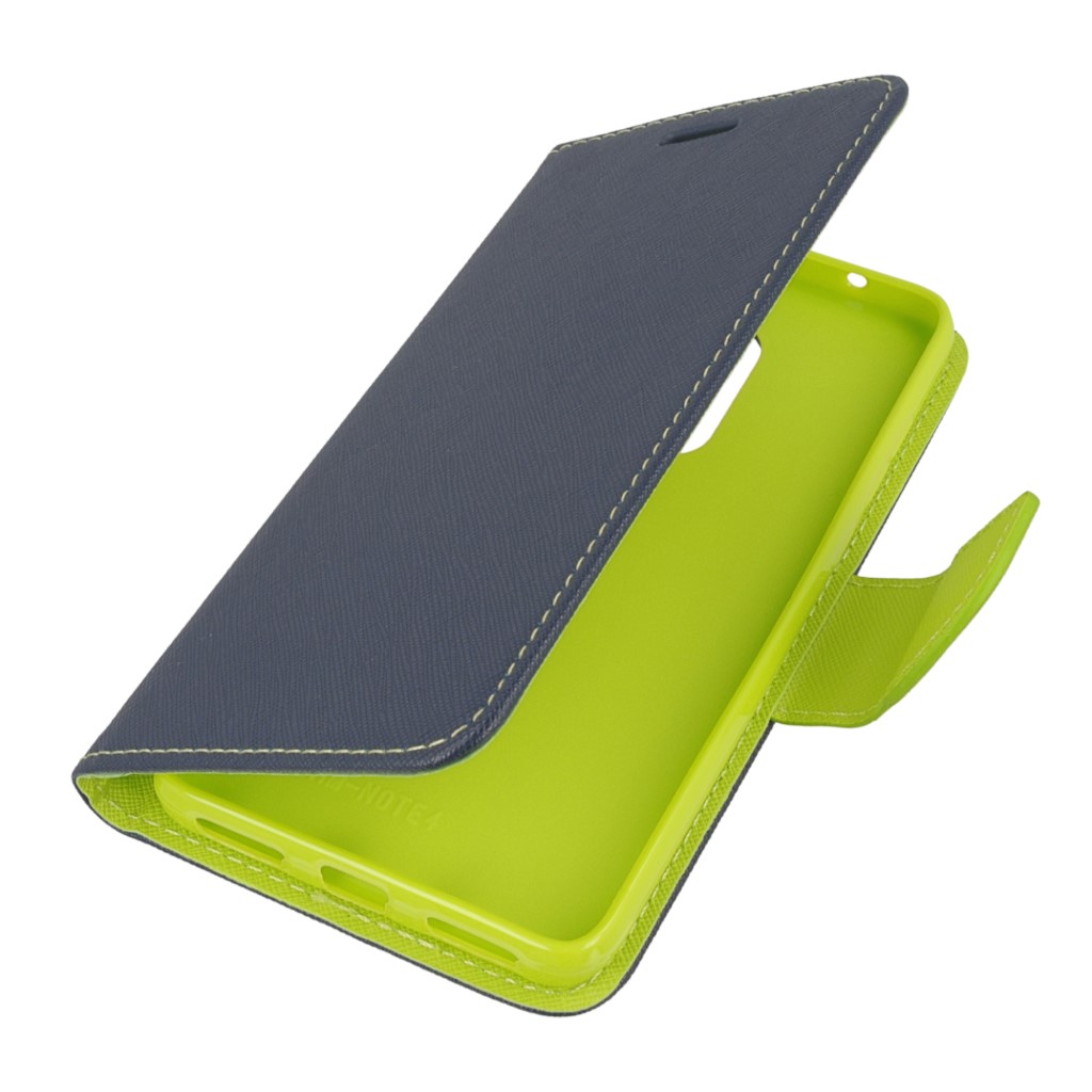 Pokrowiec etui z klapką na magnes Fancy Case granatowo-limonkowe Xiaomi Redmi Note 4X Pokrowiec etui z klapką na magnes Fancy Case granatowo-limonkowe Xiaomi Redmi Note 4X