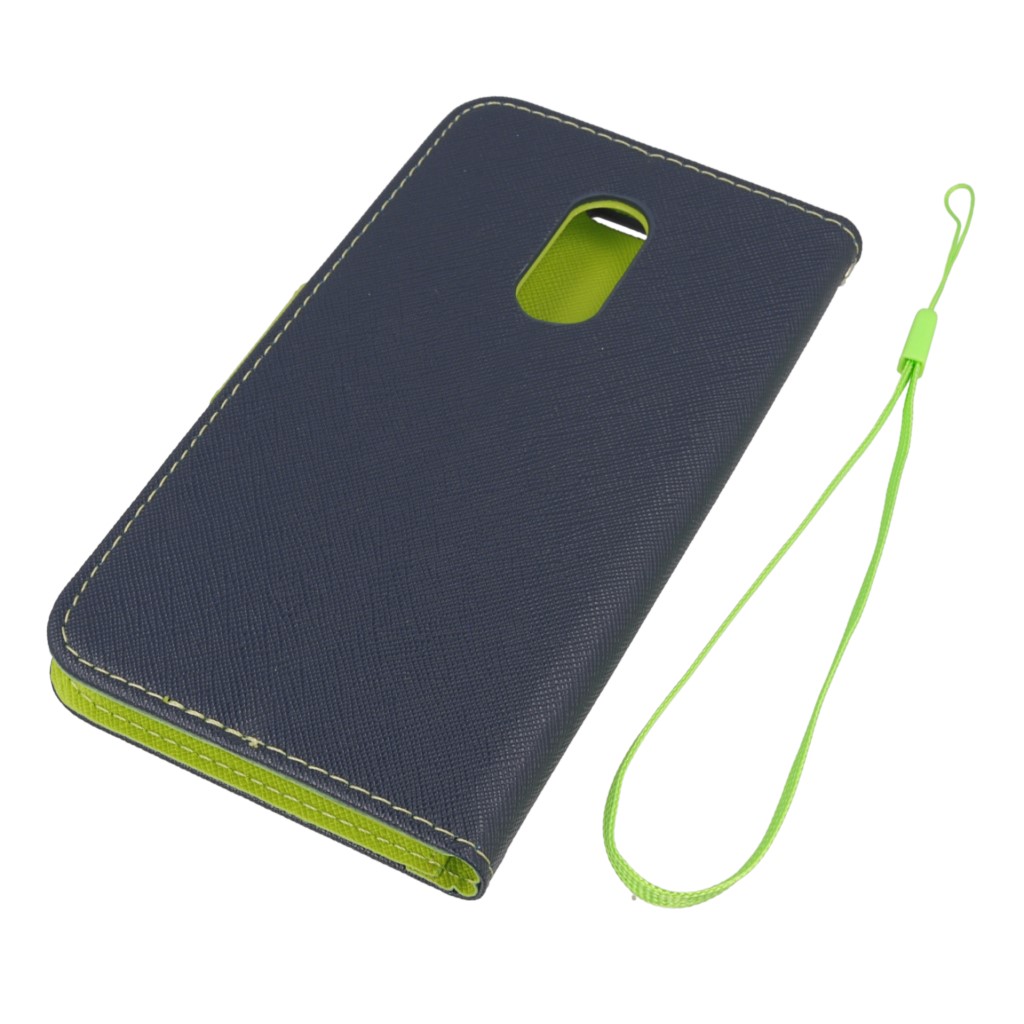 Pokrowiec etui z klapką na magnes Fancy Case granatowo-limonkowe Xiaomi Redmi Note 4X / 3 Pokrowiec etui z klapką na magnes Fancy Case granatowo-limonkowe Xiaomi Redmi Note 4X / 3