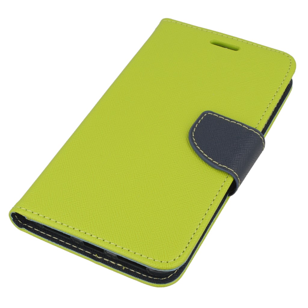 Pokrowiec etui z klapk na magnes Fancy Case limonkowo-granatowe Xiaomi Redmi Note 4X / 2