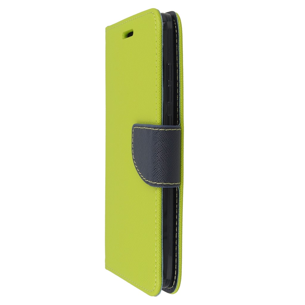 Pokrowiec etui z klapk na magnes Fancy Case limonkowo-granatowe Xiaomi Redmi Note 4X / 5