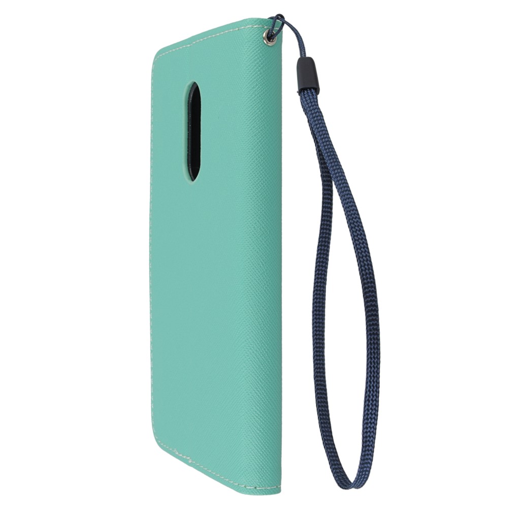 Pokrowiec etui z klapk na magnes Fancy Case mitowo-granatowe Xiaomi Redmi Note 4X / 6