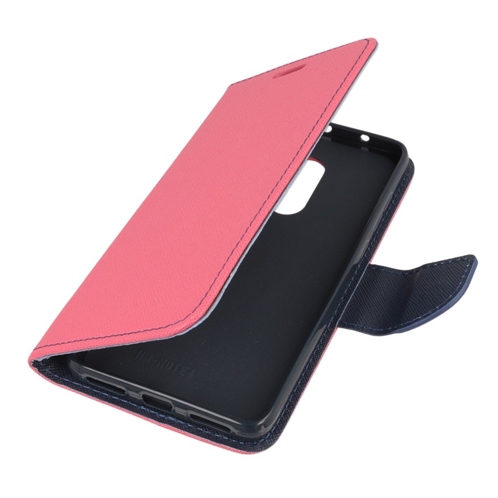 Pokrowiec etui z klapk na magnes Fancy Case rowo-granatowe Xiaomi Redmi Note 4X