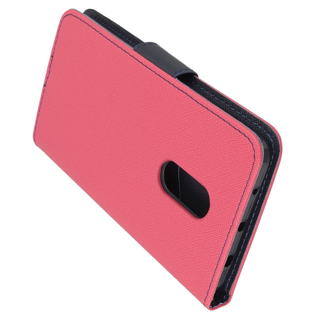 Pokrowiec etui z klapk na magnes Fancy Case rowo-granatowe Xiaomi Redmi Note 4X / 4