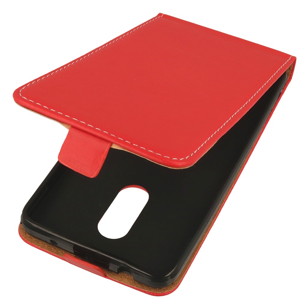Pokrowiec z klapk na magnes Prestige Slim Flexi czerwony Xiaomi Redmi Note 4X