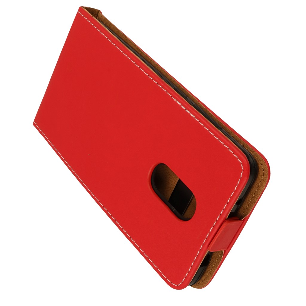 Pokrowiec z klapk na magnes Prestige Slim Flexi czerwony Xiaomi Redmi Note 4X / 3