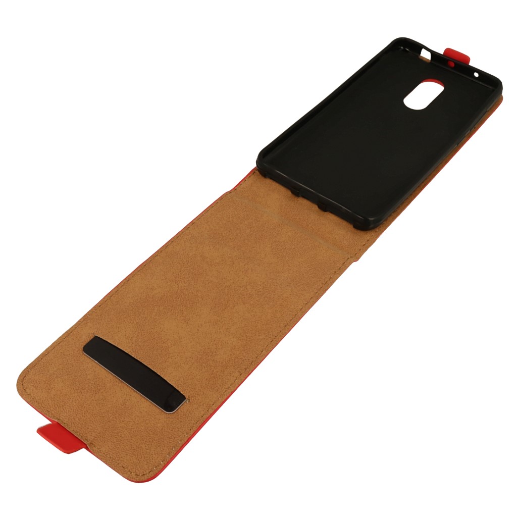 Pokrowiec z klapk na magnes Prestige Slim Flexi czerwony Xiaomi Redmi Note 4X / 6