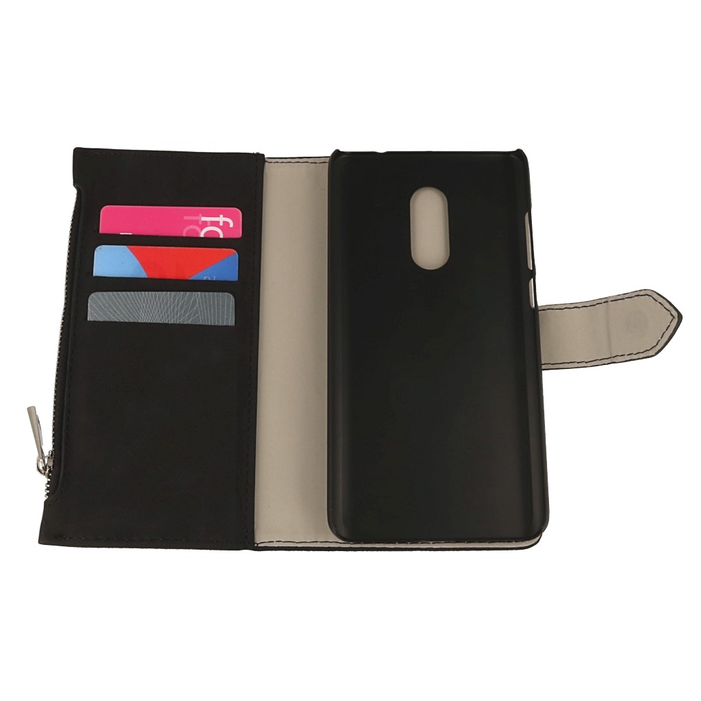 Pokrowiec etui ochronne z portfelem Leader czarne Xiaomi Redmi Note 4X / 5