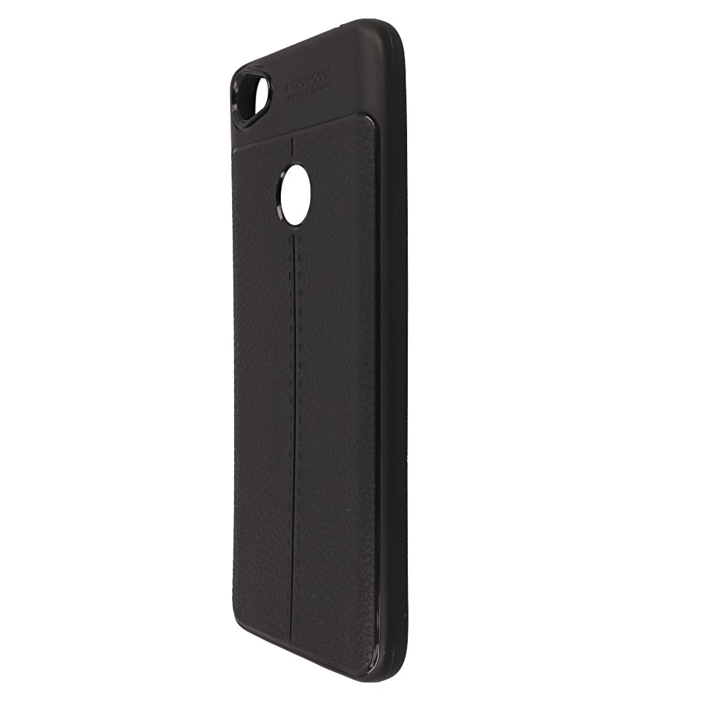 Pokrowiec etui imitacja skry Lux Case Skin czarne Xiaomi Redmi Note 5A Prime / 9