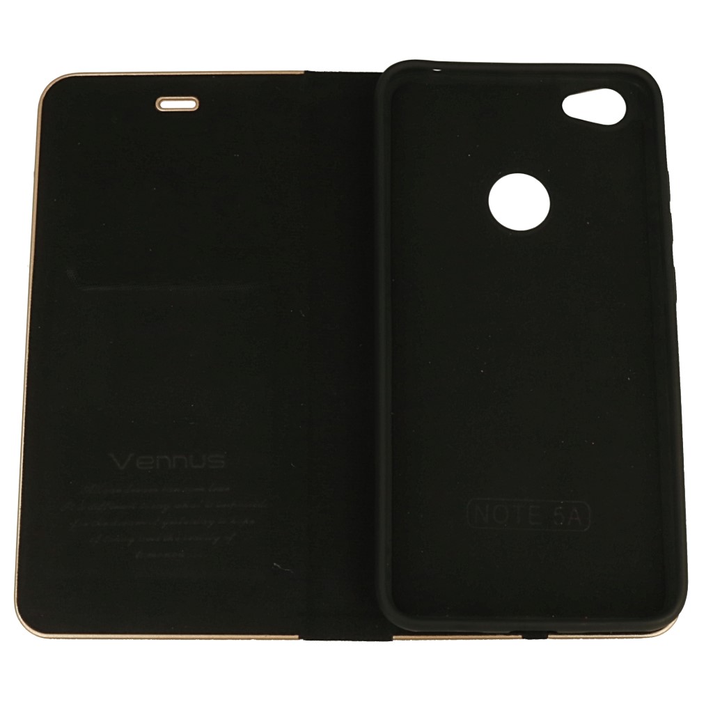 Pokrowiec etui Portfelowe z ramk Vennus Book czarne Xiaomi Redmi Note 5A Prime / 8