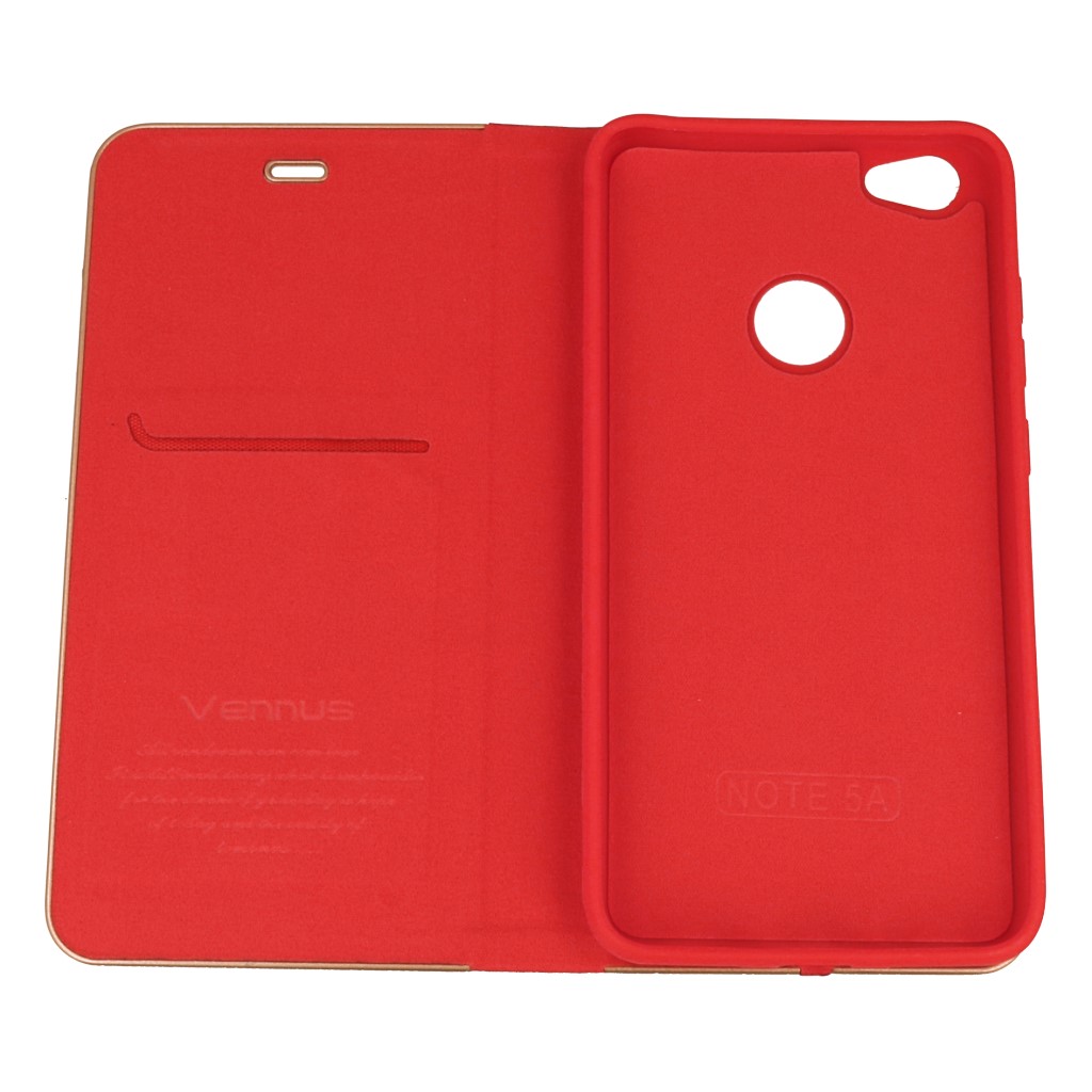Pokrowiec etui Portfelowe z ramk Vennus Book czerwone Xiaomi Redmi Note 5A Prime / 7