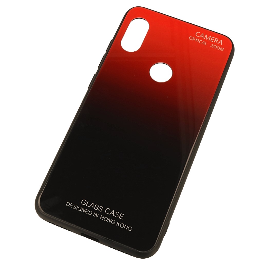 Pokrowiec etui Gradient Glass Case czerwone Xiaomi Redmi Note 6 Pro
