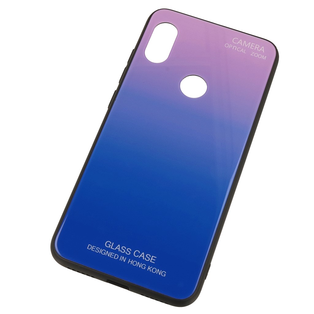 Pokrowiec etui Gradient Glass Case fioletowe Xiaomi Redmi Note 6 Pro