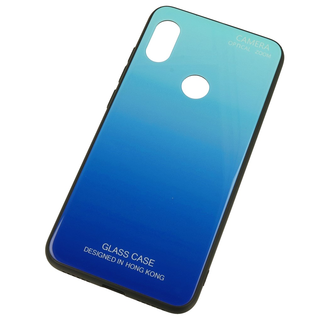 Pokrowiec etui Gradient Glass Case niebieskie Xiaomi Redmi Note 6 Pro