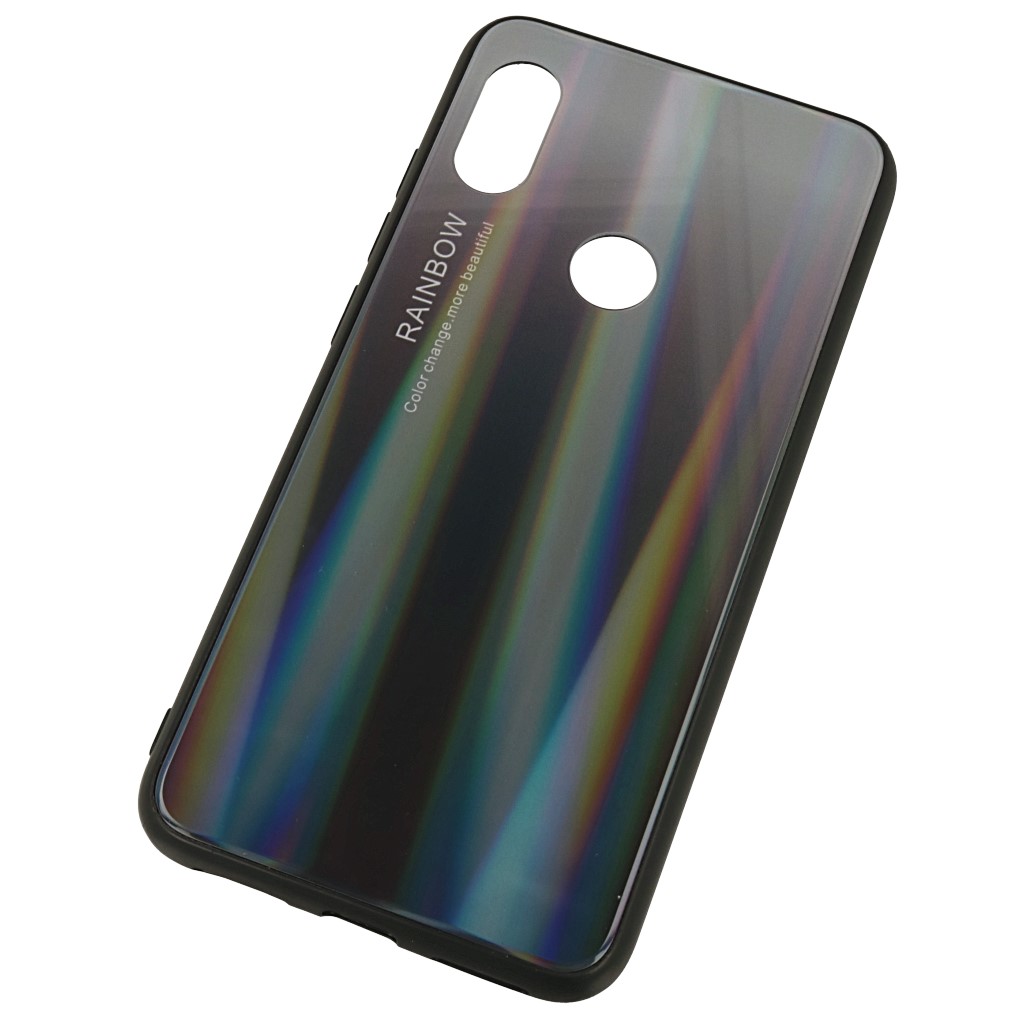 Pokrowiec etui silikonowe Rainbow Case Ombre czarne Xiaomi Redmi Note 6 Pro
